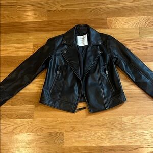 Abercrombie Kids Black Leather Jacket